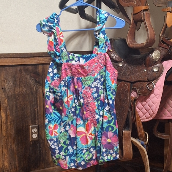 Emily Wonder Sandra Embroidered Tropical Tank - Picture 2 of 5